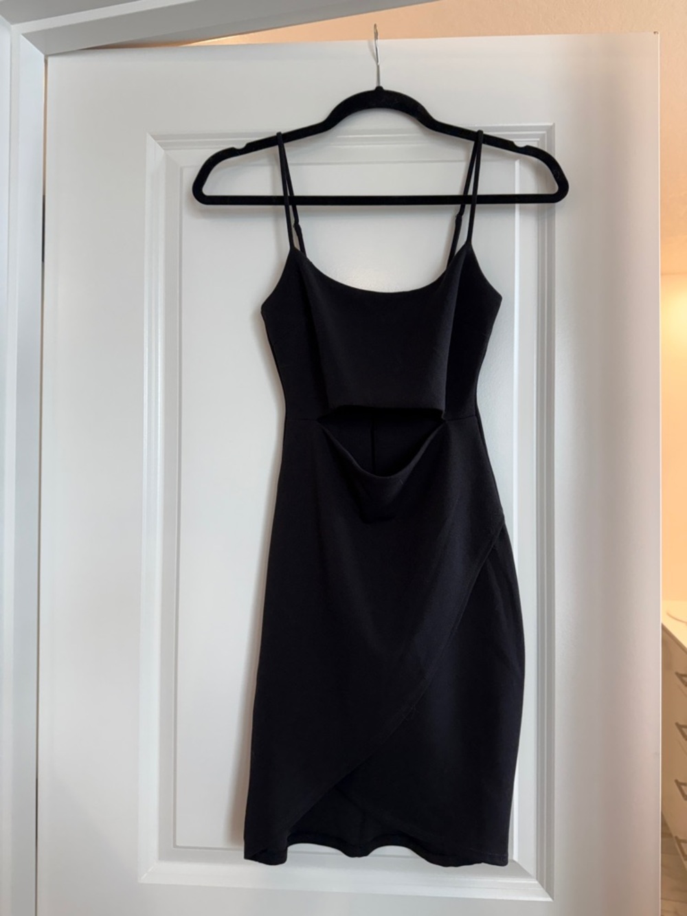 Women's Black Cutout Slip Dress